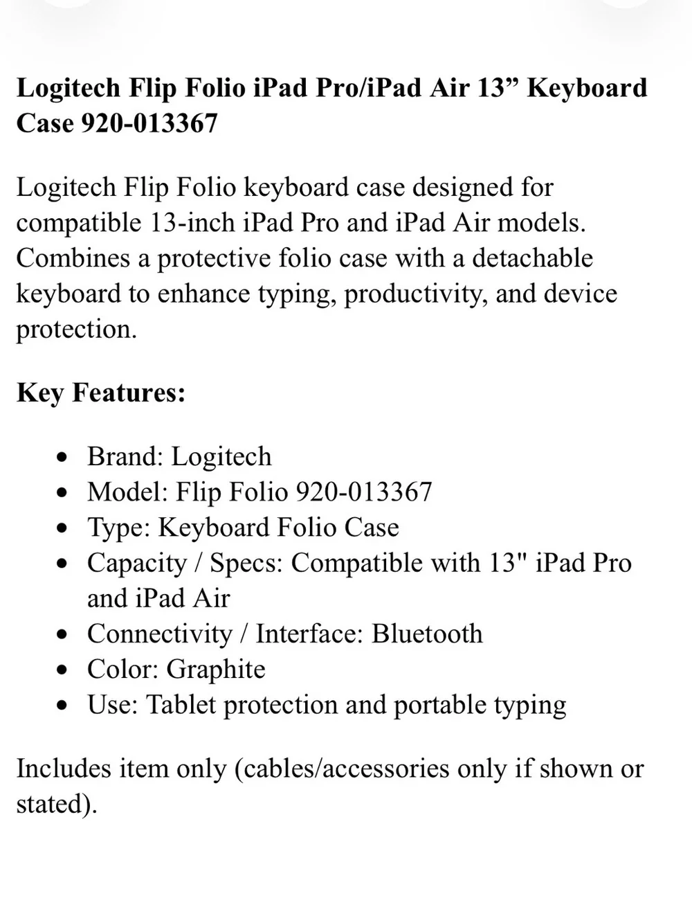 Logitech Keyboard Case for 11-inch iPad - Black with Teal Accent